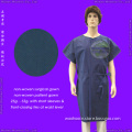 Disposabel PP/Nonwoven/SMS/Nonwoven/Non-Woven Patient Gown Without Cuff